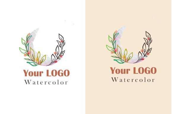 Download Watercolor Moon Botanical Logo - Botanical Collection