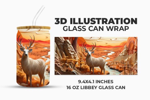 Download 3D Illustration Glass Can Wrap - 3d illustration Collection
