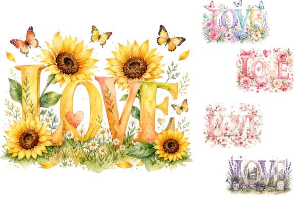 Download Watercolor Love Seasonal Sublimation PNG - Seasonal Collection