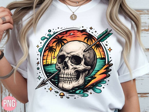 Download Tropical Skull Arrow PNG T-shirt - Arrow png Collection