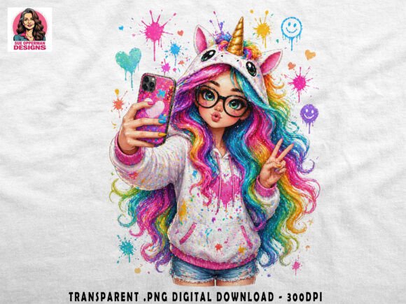 Download Rainbow Unicorn Girl | Kawaii PNG - Premium Resources
