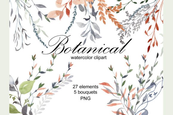 Download Watercolor Botanical Clipart. - Botanical Collection