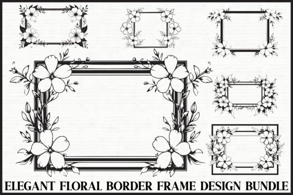 Download Elegant Floral Frame Bundle - Elegant floral frame Collection