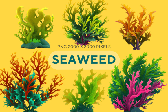 Download Seaweed 3D Illustration Clipart PNG - 3d illustration Collection