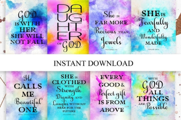 Download Girl Bible Scripture Wall Art Printable - Girl Collection