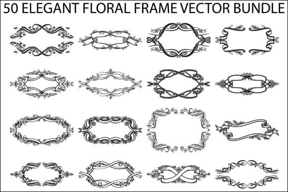 Download Elegant Floral Frame Vector Bundle - Elegant floral frame Collection