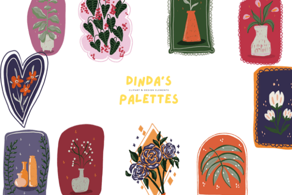 Download Floral &amp; Botanical Wall Art Clipart Set - Botanical Collection