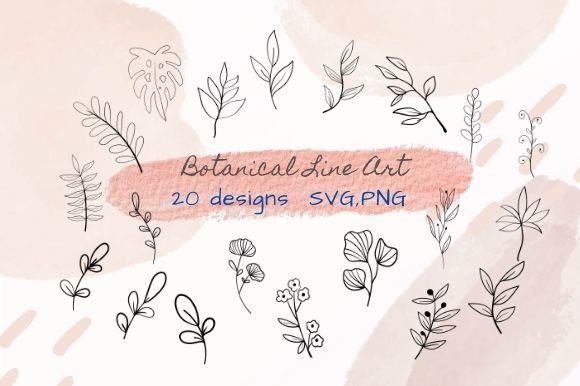 Download Botanical Line Art Clipart - Botanical Collection