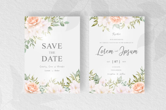 Download Elegant Floral Frame Wedding Invitation - Premium Resources